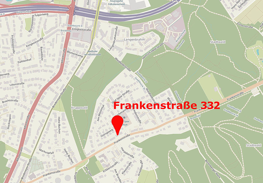 Karte Büro Essen Frankenstraße 332